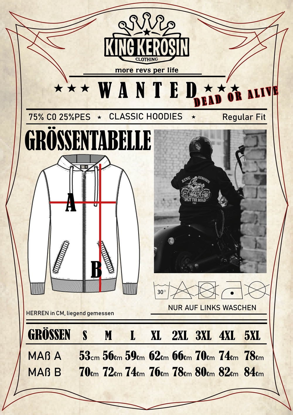 groessentabelle online ss2020 kk unicolor hoodies